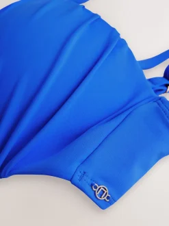 Bleu cobalt - Haut de bikini bandeau filaire