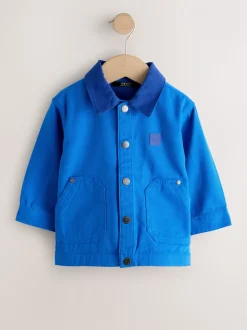 Bleu cobalt - Surchemise en toile (3mois à7ans)