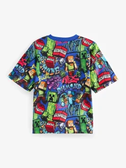 Bleu cobalt - T-shirt Minecraft (3-16ans)