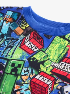 Bleu cobalt - T-shirt Minecraft (3-16ans)