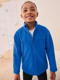 Bleu cobalt - Veste polaire zippée avec poches (3-16ans)