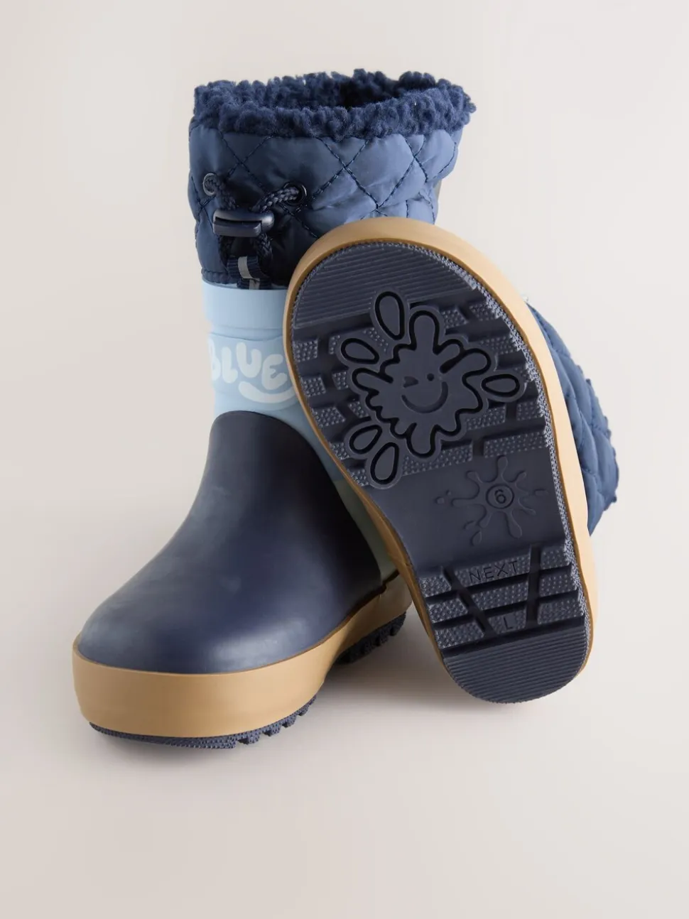 Bleu color block Bluey - Bottes en caoutchouc thermique Thinsulate™ avec extrémité doublée