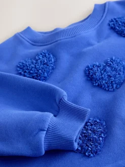 Bleu Cœur - Robe de soirée en sweat (3 mois-7 ans)