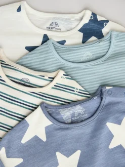 Bleu de sarcelle - 100% Coton Peignoirs Bébé 4 Lot