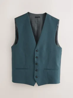 Bleu de sarcelle - Gilet de costume texturé