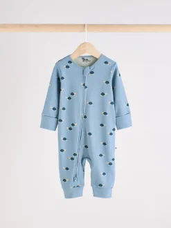 Bleu de sarcelle - Lot de 3 dors-bien zippés imprimés bébé (0mois-3ans)