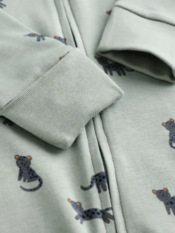 Bleu de sarcelle - Lot de 3 dors-bien zippés imprimés bébé (0mois-3ans)