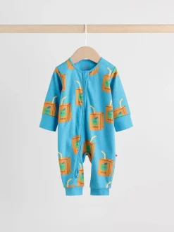 Bleu de sarcelle - Lot de 3 dors-bien bébé à fermeture éclair bidirectionnelle (0mois -3ans)