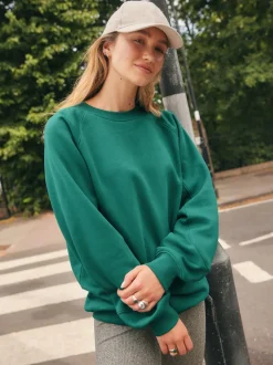 Bleu de sarcelle - Sweat-shirt épais décontracté à Col rond