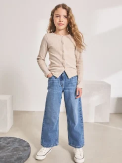 Bleu denim moyen - Jeans à jambe large (3-16ans)