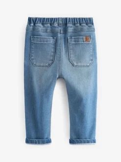 Bleu et noir en jean - Jean à enfiler avec stretch ultra-doux (3mois-7ans)