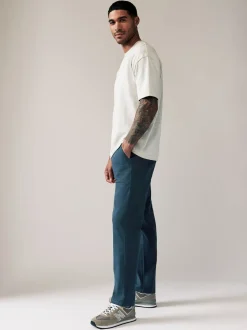 Bleu foncé - Ajustement droit - Pantalon chino stretch