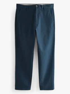 Bleu foncé - Ajustement droit - Pantalon chino stretch