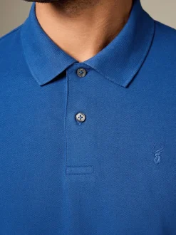 bleu foncé - Ajustement régulier - Polo Manches courtes Pique