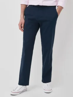 Bleu foncé - Coupe ample - Pantalon chino stretch