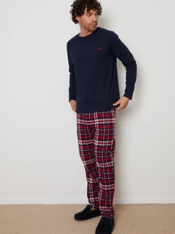 bleu foncé - Ensemble pyjama Threadbare Blend manches longues