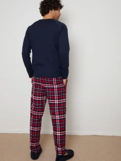 bleu foncé - Ensemble pyjama Threadbare Blend manches longues