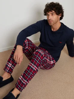 bleu foncé - Ensemble pyjama Threadbare Blend manches longues