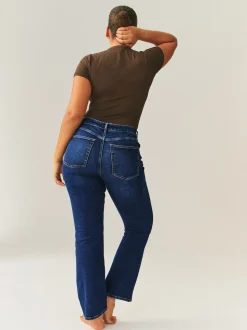 bleu foncé - Jean bootcut extensible en denim Hourglass