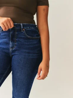 bleu foncé - Jean bootcut extensible en denim Hourglass