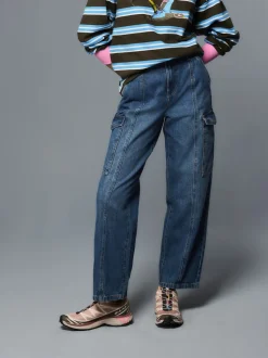 bleu foncé - Jean charpentier droit cheville