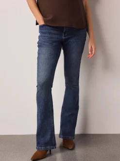 bleu foncé - Jean évasé en denim de grossesse