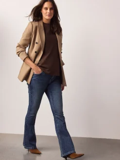 bleu foncé - Jean évasé en denim de grossesse