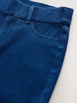 bleu foncé - Leggings bootcut en jersey à carreaux