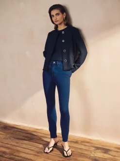 bleu foncé - Leggings Jersey Denim