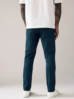 Bleu foncé - Pantalon chino stretch skinny