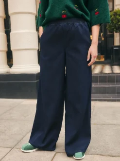 bleu foncé - Pantalon de jogging en jersey denim