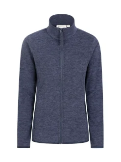 bleu foncé - Polaire Mountain Warehouse Snowdon Melange II femme à fermeture éclair