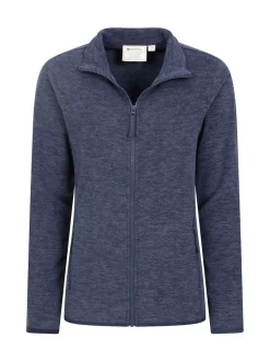 bleu foncé - Polaire Mountain Warehouse Snowdon Melange II femme à fermeture éclair