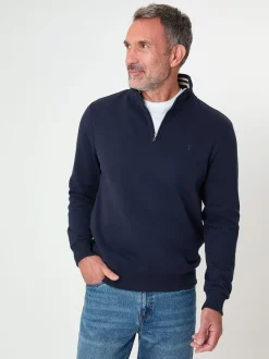 bleu foncé - Sweat-shirt Saltwell à col zippé