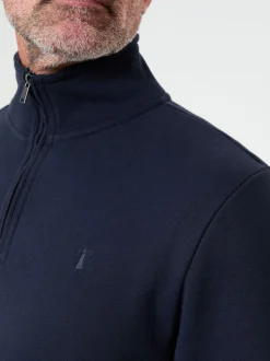 bleu foncé - Sweat-shirt Saltwell à col zippé