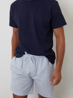 bleu foncé - Threadbare pyjama short texturé 100% coton