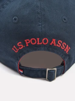 bleu foncé - U.S. Polo Assn. Casquette décontractée lavée 100% coton