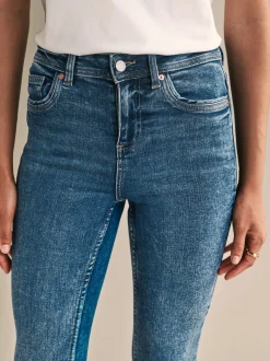 Bleu foncé de denim - Jean skinny super doux