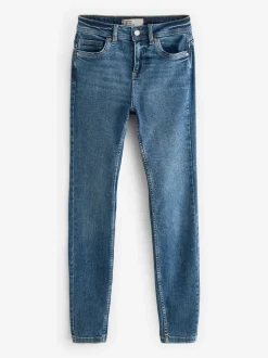 Bleu foncé de denim - Jean skinny super doux