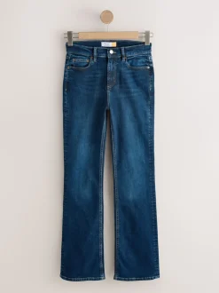 Bleu foncé de denim - Jean bootcut Extensible taille Milieu