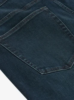 Bleu foncé lavé - Straight Fit Classic Jeans extensibles