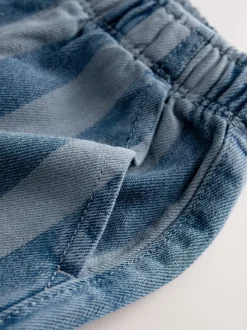 Bleu foncé rayé - Pantalon large à enfiler (3mois-7ans)