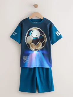 Bleu Football - Pyjama court 2 Pack (3-16ans)