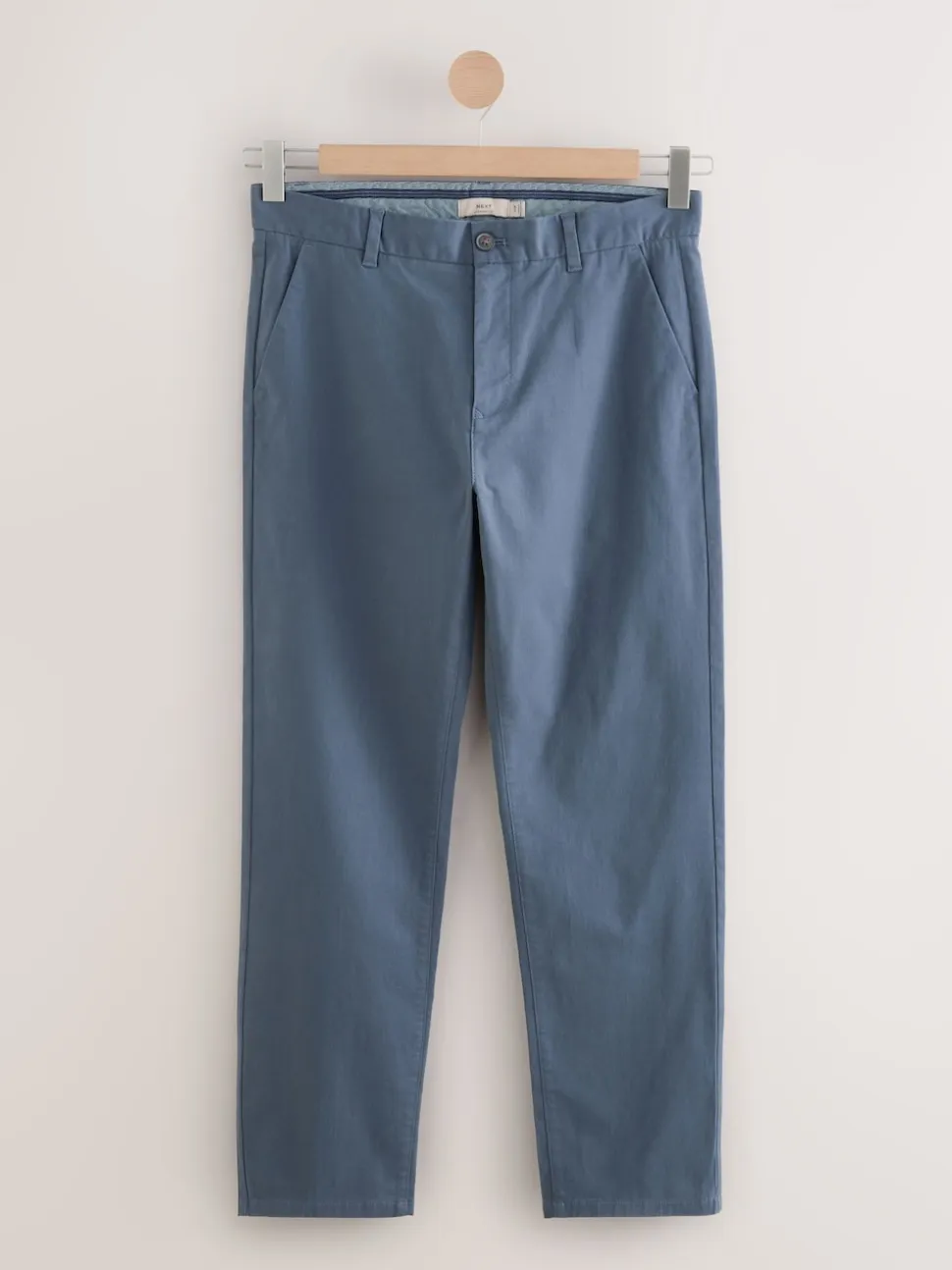 Bleu Gris Moyen - Coupe fuselée régulière - Pantalon chino stretch
