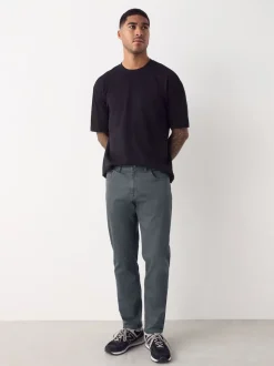 Bleu Gris Moyen - Lit 1 place - Coupe ajustée Classic Jeans extensibles