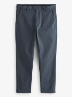 Bleu Gris Moyen - Slim Fit (Slim Fit) - Pantalon chino stretch