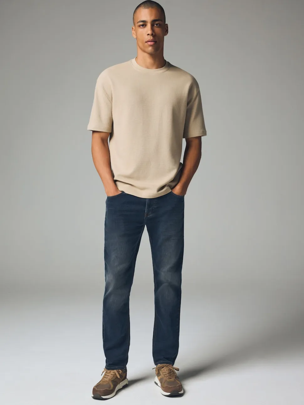 Bleu Gris Vintage - Slim Fit (Slim Fit) - Jeans stretch de confort