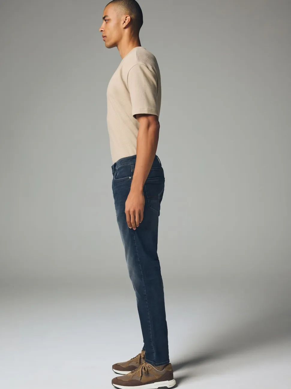 Bleu Gris Vintage - Slim Fit (Slim Fit) - Jeans stretch de confort