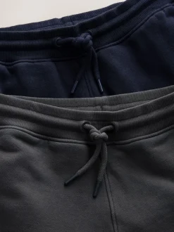 Bleu Gris/bleu marine en ardoise - Lot de 2 joggings cargos coupe ajustée à dos brosse utilitaire