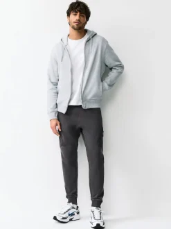 Bleu Gris/bleu marine en ardoise - Lot de 2 joggings cargos coupe ajustée à dos brosse utilitaire